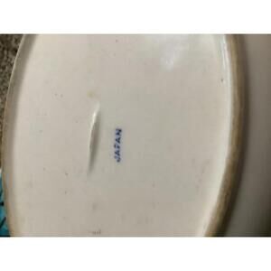 Vintage Blue and White Ceramic Bowl with Japan Marking